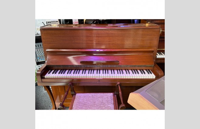 Stahl Polished Mahogany Upright Piano, Used Sold As Seen Bargain - Image 1